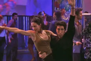 Monica and Ross get the routine down