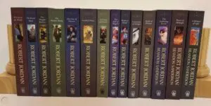 The 14 novels that make up The Wheel Of Time series