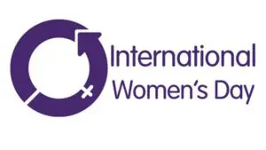 International Women's Day sign.