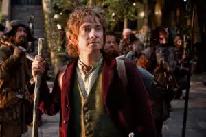 Bilbo trying to figure out if he is filming film 1, 2 or 3.