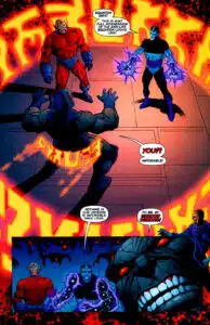 The Anti-Life Equation appearing as fiery alien letters.