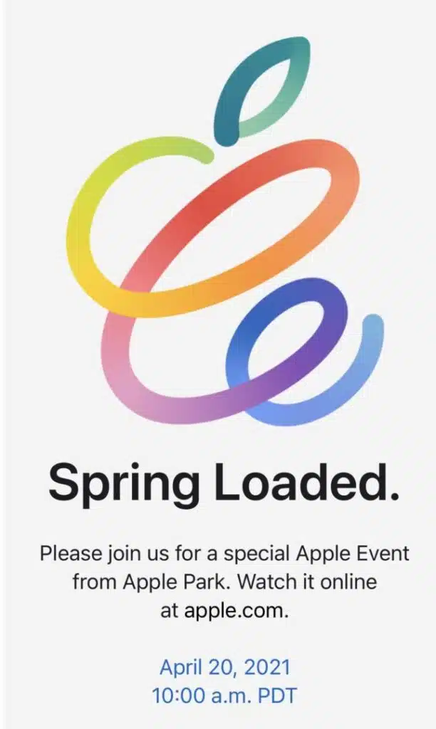 Spring Loaded Apple event invite