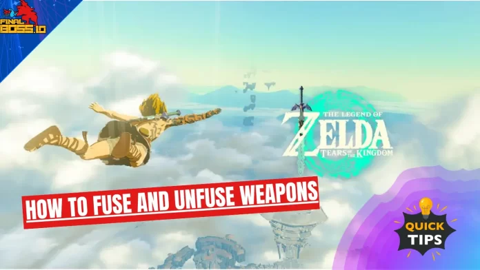 zelda unfuse weapons